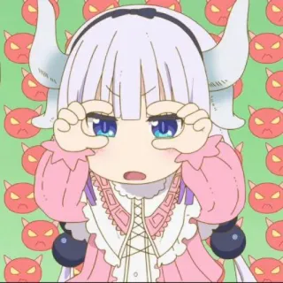 🍥 Kanna Kamui Miss Kobayashi's Dragon Maid Anime, Drache, Mädchen, Süß, Kanna, Miss Kobayashis Dragon Maid telegram sticker