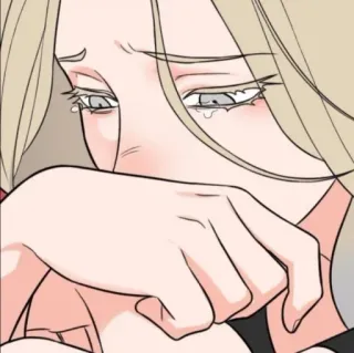 🥢 crying, sad, upset, woman, illustration telegram sticker