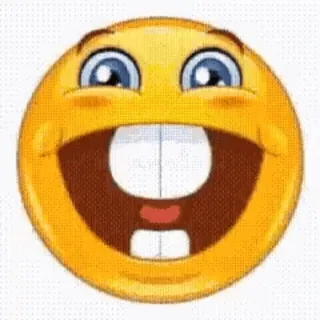 😀 emoji, smiley, animated, teeth, silly, reaction, face telegram sticker