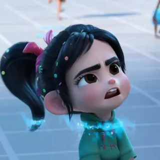 🦋 Vanellope von Schweetz Wreck-It Ralph vanellope, wreck it ralph, disney, cartoon, character, animated whatsapp sticker