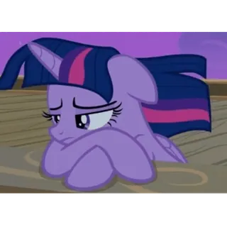 ❤️ Twilight Sparkle My Little Pony Twilight Sparkle, My Little Pony, traurig, Pony, Zeichentrick telegram sticker