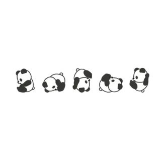 🐼 panda, cute, sleeping, animal, sticker telegram sticker