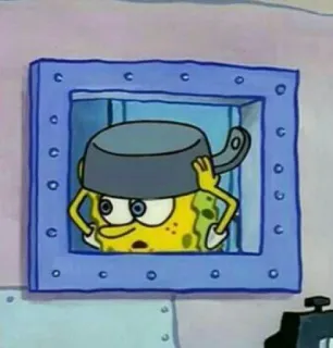🧽 SpongeBob SquarePants spongebob, cartoon, lustig, nickelodeon, bratpfanne, verwirrt whatsapp sticker