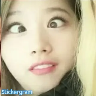 🤪 Stickergram 顔, 女性, 目, 面白い, ポートレート, バカ telegram sticker