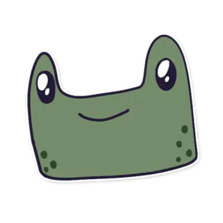 🙂 katak, stiker, binatang, kartun, hijau, imut whatsapp sticker