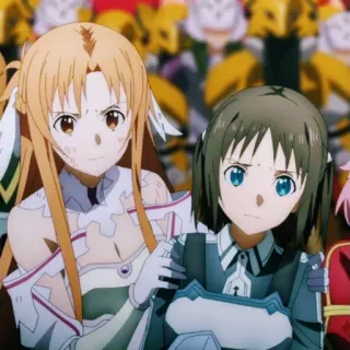 😠 Asuna Sword Art Online Аниме, Женский персонаж, Sword Art Online, Асуна, Сугуха Киригая, Фэнтези telegram sticker