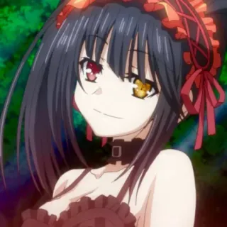 😏 Kurumi Tokisaki Date A Live อนิเมะ, ผู้หญิง, Date A Live, Kurumi Tokisaki, ตัวละคร, ผู้หญิงอนิเมะ whatsapp sticker