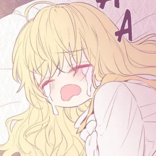 🍼 chorando, triste, lágrimas, anime, mangá, garota telegram sticker