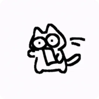 😦 cat, cartoon, animal, drawing, sticker telegram sticker
