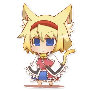 😕 Anime, Katzenmädchen, Chibi, Kawaii, Manga telegram sticker