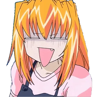😵 Anime, Nhân vật, Biểu cảm, Hài hước, Cô gái, Sticker telegram sticker
