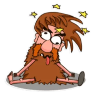 ✨ Мультик, Кружится голова, В замешательстве, Болен, Звезды whatsapp sticker