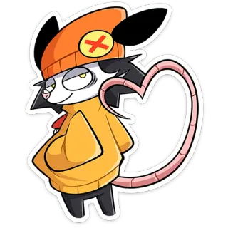 ⭐ cartone animato, topo, personaggio, adesivo, animale, gatto, ratto telegram sticker