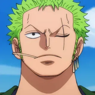 🌽 Zoro One Piece anime, one piece, roronoa zoro, zoro, pirate, sword, straw telegram sticker
