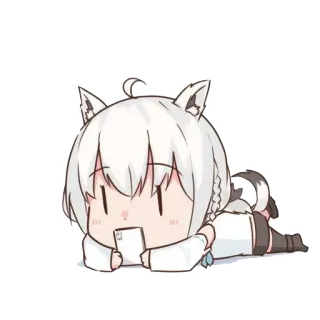 📱 Anime, Kawaii, Chibi, Garota Raposa, Fofo telegram sticker