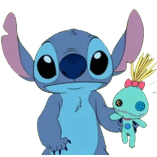 😌 Stitch Lilo & Stitch disney, alien, niedlich, puppe, cartoon, lilo telegram sticker