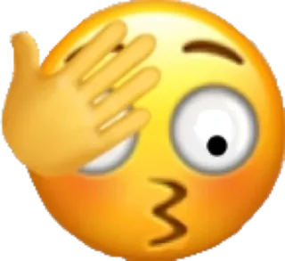 👀 Emoji, Facepalm, Avergonzado, Reacción, Expresión, Frustración whatsapp sticker