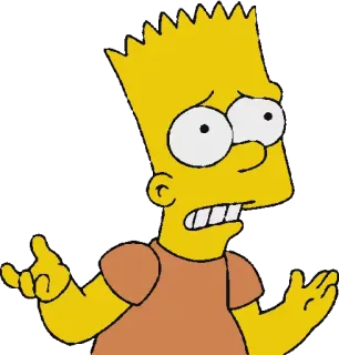 😟 Bart Simpson The Simpsons bart simpson, the simpsons, cartoon, animation, funny, confused, comedy telegram sticker
