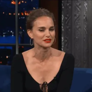 🍄 Natalie Portman atriz, celebridade, mulher, retrato, tv, talk show telegram sticker