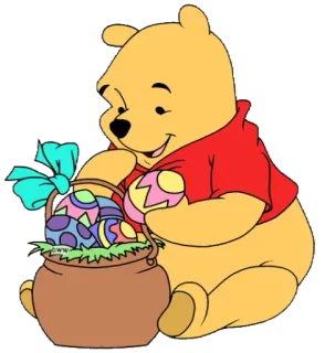 🐻 Winnie the Pooh Winnie the Pooh, Pasqua, cartoni animati, Disney, orso, animali whatsapp sticker