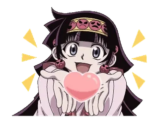 🟢 Alluka Zoldyck Hunter x Hunter アニメ, キャラクター, アルカ, Hunter x Hunter, 可愛い, ハート telegram sticker