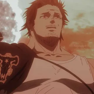 ⚫️ Yami Sukehiro Black Clover Anime, Black Clover, Yami Sukehiro, Cigarette, Personnage whatsapp sticker