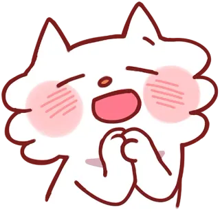 ☺️ kot, słodki, anime, chibi, kawaii, naklejka telegram sticker