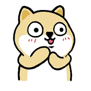 👏 狗, 可爱, 卡通, 动物, 卡哇伊 whatsapp sticker