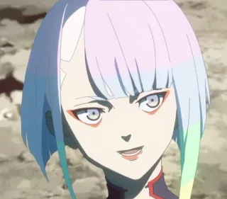 😃 Lucy Kushinada Cyberpunk: Edgerunners ไซเบอร์พังก์, อนิเมะ, ผู้หญิง, ไซเบอร์แวร์, เอดจ์รันเนอร์ส, ลูซี่ telegram sticker