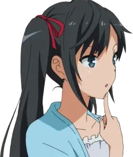 🤔 Anime Mädchen, Cartoon, Charakter, Profil, Süß, Frau whatsapp sticker