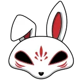 👓 Masque lapin, Masque renard, Masque animal, Masque traditionnel, Style japonais, Festival, Costume telegram sticker