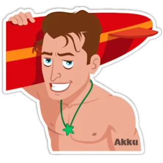 🌊 surf, tavola da surf, spiaggia, mare, oceano, estate, vacanza, ferie telegram sticker