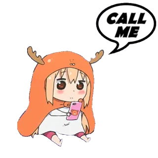 ☎️ CALL ME Dessin animé, Anime, Appelle-moi, Fille, Téléphone whatsapp sticker