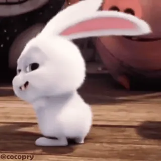 🍑 Snowball The Secret Life of Pets rabbit, bunny, cartoon, animal, cute, pet telegram sticker