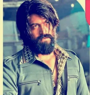 😎 Yash actor, cine indio, hombre, retrato, barba, indio telegram sticker