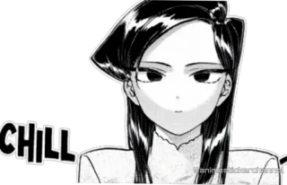 😊 Komi Shouko Komi Can't Communicate CHILL Anime, Manga, Komi Can't Communicate, Komi Shouko, Chillen, Karakter, Meisje whatsapp sticker