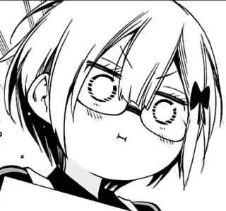 🤐 Animé, Manga, Mignon, Lunettes, Chibi, Dessin animé telegram sticker