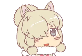 😍 Anime, Carino, Orecchie da animale, Chibi, Kawaii whatsapp sticker