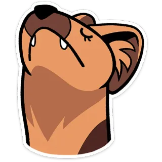 ⭐ dog, animal, sticker, cartoon, eyes closed, cute telegram sticker