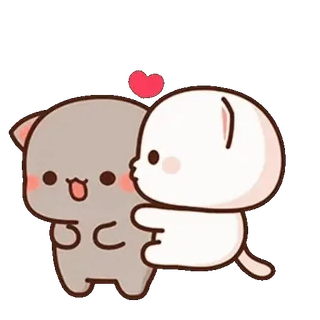 😽 gatto, amore, kawaii, carino, cartone animato, adesivo, cuore telegram sticker