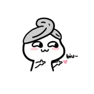 🪐 biu~ carino, kawaii, amore, cuore, cartoni animati telegram sticker