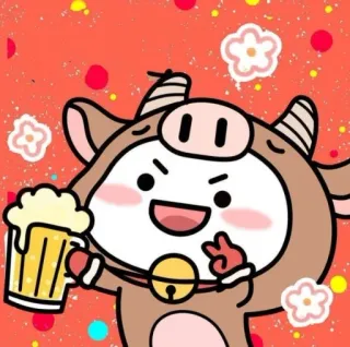 🍺 cartoon, animal, beer, cute, sticker telegram sticker