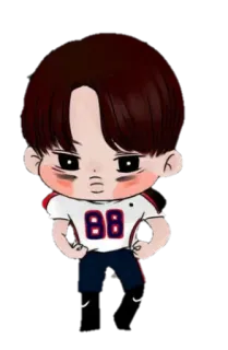 😕 88 cartoon, jersey, number 88, cute, anime telegram sticker