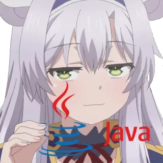 ☕ Java anime, java, programming telegram sticker