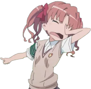 😑 Anime, Chica, Dab, Divertido, Dibujos animados telegram sticker