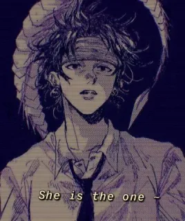 💜 She is the one Anime, Manga, Karakter, Seni, Gambar telegram sticker
