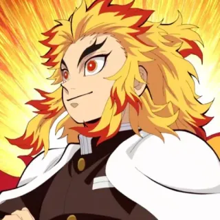 🔥 Kyojuro Rengoku Demon Slayer Anime, Demon Slayer, Kyojuro Rengoku, Rengoku, Charakter, Manga whatsapp sticker
