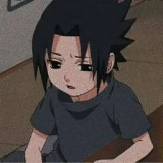 🀄️ Sasuke Uchiha Naruto Аниме, Грустный, Учиха, Саске, Ребенок telegram sticker
