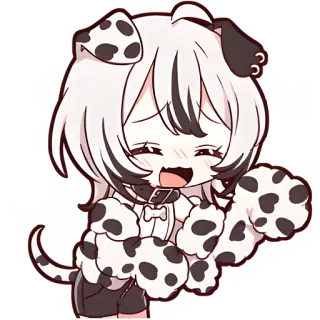 😂 dalmatiner, hund, anime, süß, kawaii, welpe, haustier telegram sticker