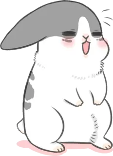 ☺️ królik, słodki, kreskówka, zwierzę, królik telegram sticker